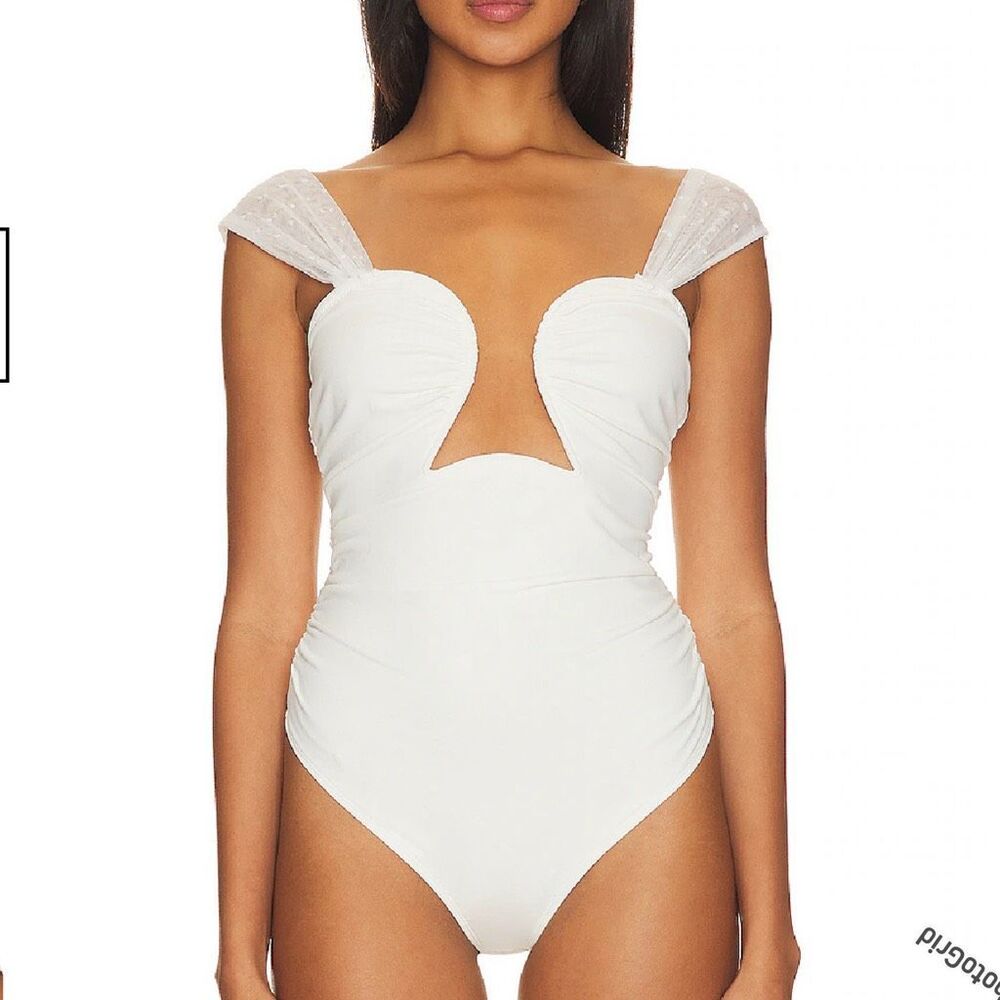 Free People Revolve Ivory Double Take Bodysuit Small NEW